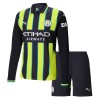 Conjunto (Camiseta+Pantalón Corto) Manga Larga Manchester City Segunda Equipación 2024-25 - Niño